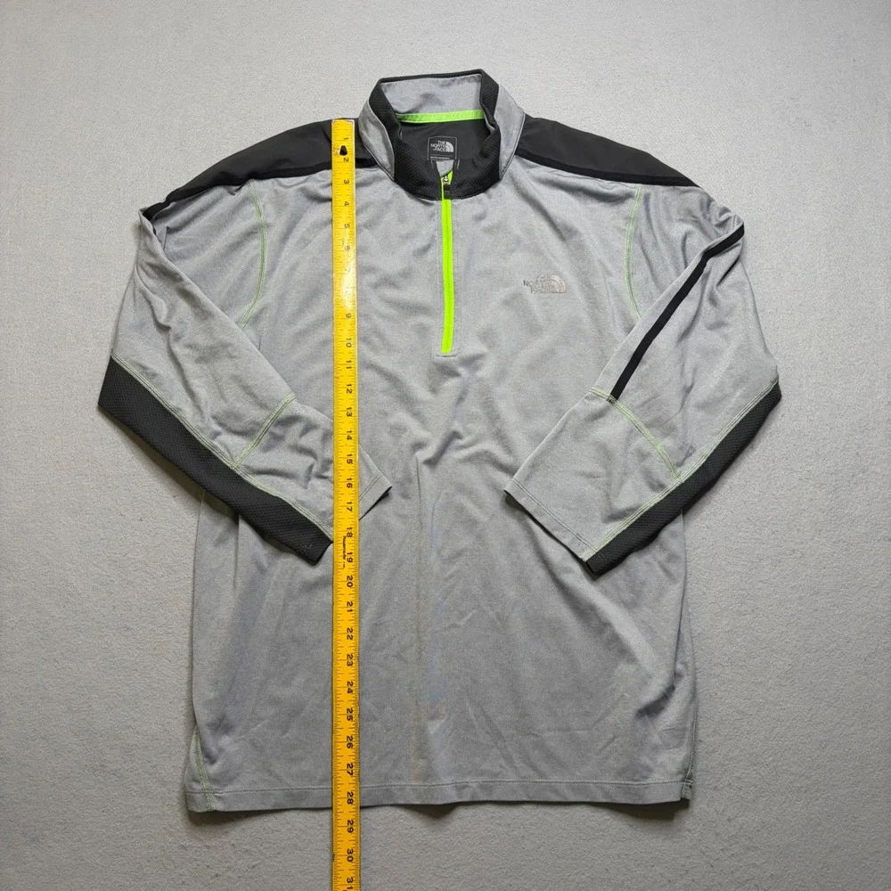 The North Face 1/4 Zip Pullover Mens L Gray FlashDry-XD Long Sleeve Active Shirt